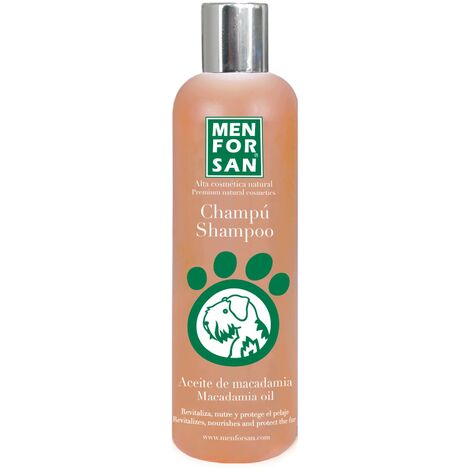 Menforsan Shampoo per Cani all'Olio di Macadamia, 300ml, Nutre e Lucida, Potere Districante
