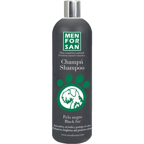 Menforsan Shampoo per Cani dal Manto Nero, 1L, Intensifica il Colore Naturale