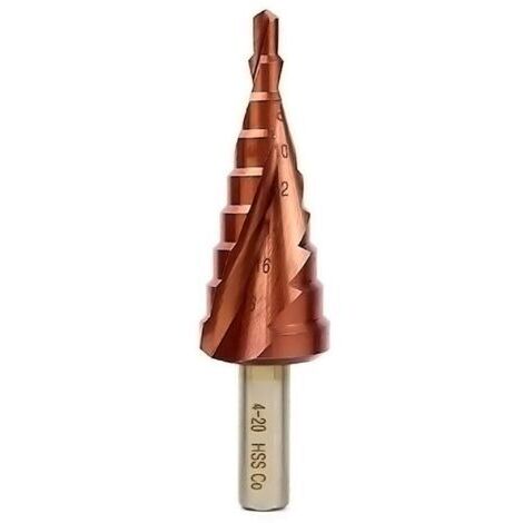 Mengshen Cobalt Forets étagés 4-32mm Rainure en Spirale, HSS M35 Découpe Agrandir Plaque en Acier Inoxydable pour trempe Plaque en Acier Perçage de tôles en Acier Poignée Triangle Jeu de Forets