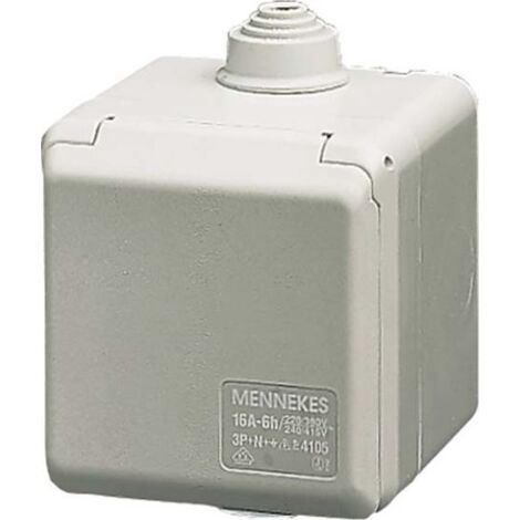 MENNEKES 101100350 BASES EN CAJA SISTEMA CEPEX-TH, TOMAS DE CORRIENTE CEE, 400 V, 50-60 HZ, 16 A, 5 POLOS, IP 44