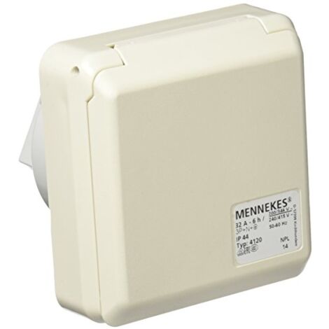 MENNEKES 101100354 CAJA SISTEMA CEPEX-TH BASES, CEE 400V, 50? 60 HZ, 32 A, 5 P LES, IP 44, 5 EMBALAJE