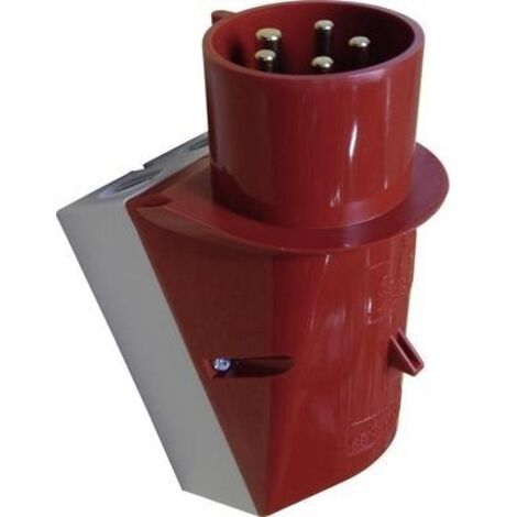 MENNEKES 101200041 CLAVIJAS MURALES, TOMAS DE CORRIENTE CEE, 400 V, 50-60 HZ, 16 A, 5 POLOS, IP 44, ROJO