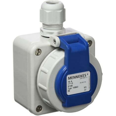 MENNEKES AP STECKDOSE IP68 BLU 16A 10863