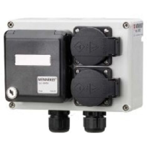 Mennekes Steckdosen-Kombination 2xSchuko 2xRJ45 IP44 25705