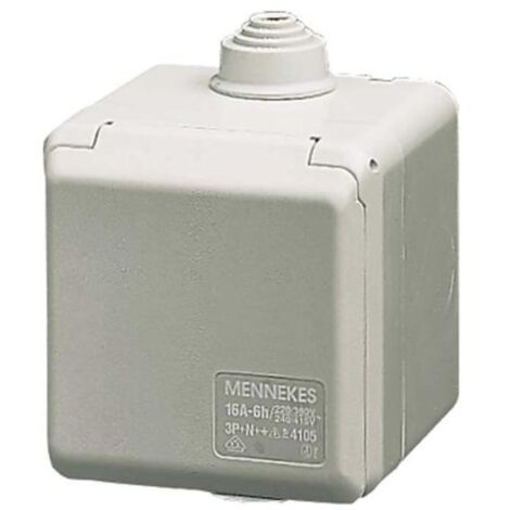 Mennekes CEE-Steckdose IP44 5p CEE 16 A 400V 4105 rot 6h.. 50+60Hz