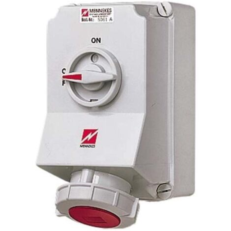Mennekes Wanddose DUO 63A,5p,6h,400V,IP67 5113A