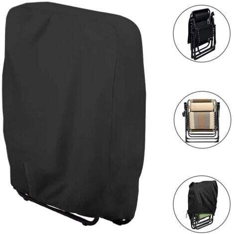 Mennitr Housse de Protection pour Chaise Longue Pliante, Housse de Rangement Oxford pour Fauteuil Relax, imperméable, Anti-UV, protège Contre Les dommages dus à la Corrosion