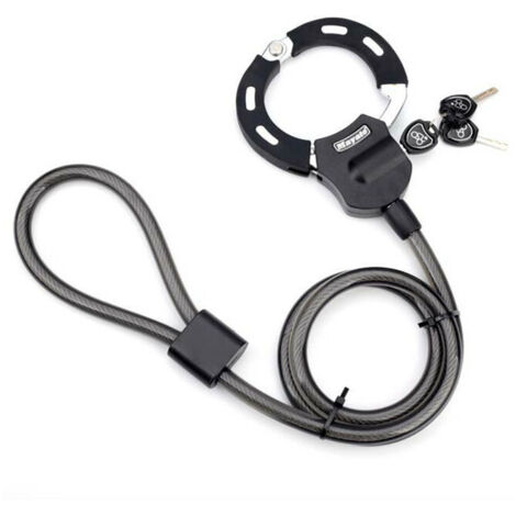 Menottes antivol – Idéal pour Les vélos, trottinettes et poussettes, Mixte Adulte, Noir, 9 Maillons