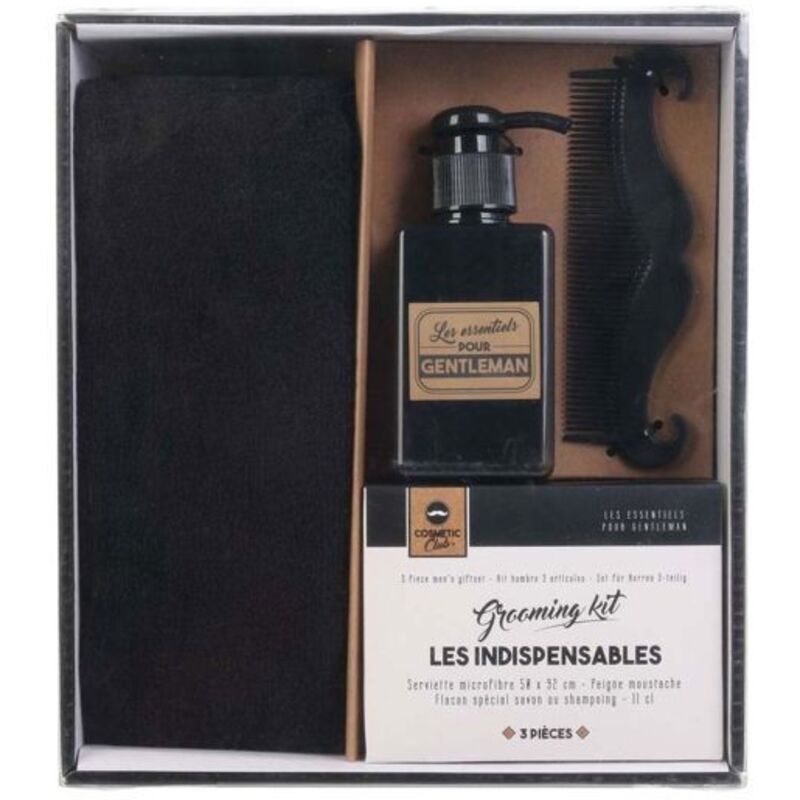 Men's care kit - Unknown brand - 3 pieces - Microfiber towel and care bottle