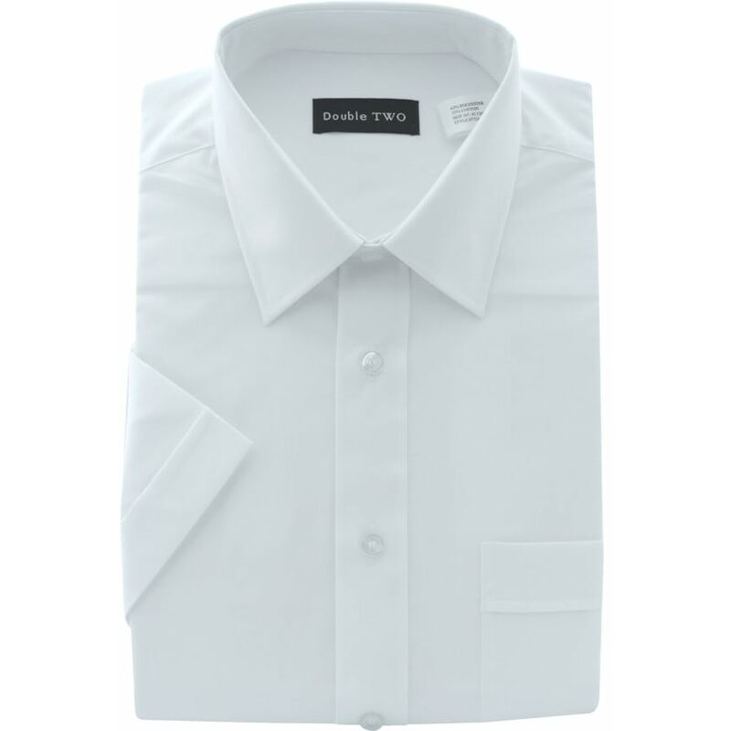 Double Two Men's 17IN Short Sleeve White Classic Shirt