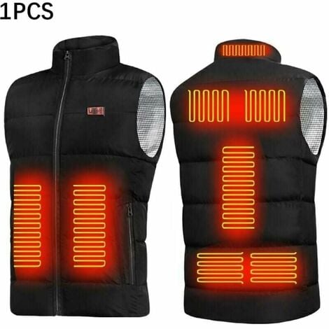 SWYEOOT Men's heating jacket Woman Electric heating vest USB loading with 9 heat areas 3 heating modes Winter heating clothing Thin