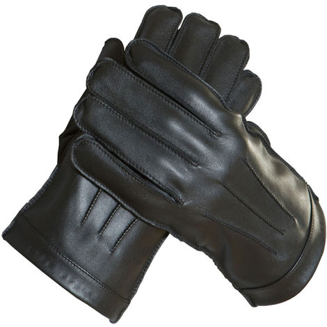 mens black leather dress gloves