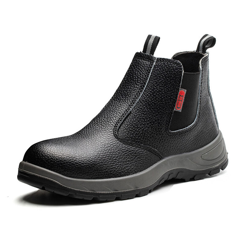 Men's Turbo Chelsea Waterproof Carbon Toe Work Boots Smash & Stab Steel Toe Toe Spark Resistant Welder Shoes,Black-40