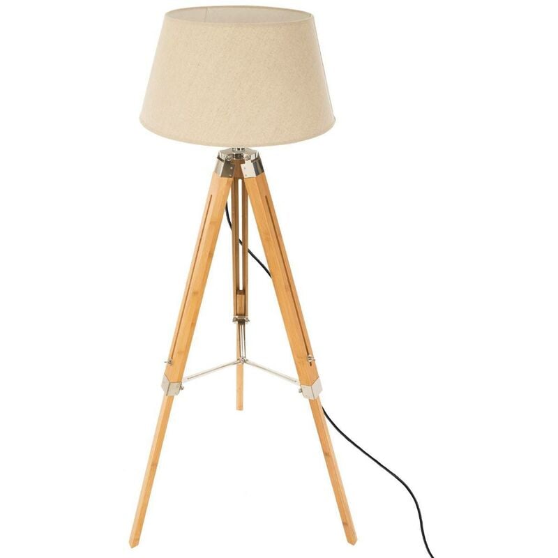 Lampada da terra a treppiede Runo in bambù bianco avorio H145cm Atmosphera Créateur D'intérieur