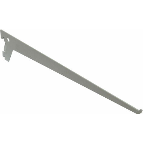 MENSOLA 2 GANCI 20CM ALLUMINIO BIANCO