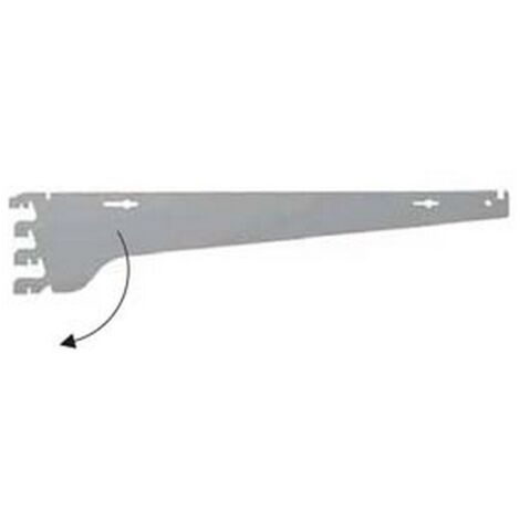 Mensola 4 ganci inclinabile 13° passo 25 4a verniciata grigio ral 7035 - Specifiche: mm 500 portata kg 80 a coppia