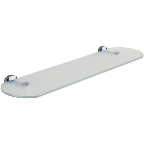 Mensola 55 cm in vetro temperato da muro EP19-55 Gedy serie EDERA PLUS Cromato