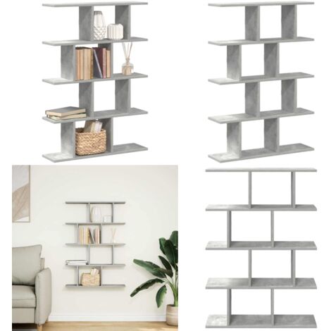Mensola a Cubo da Muro 12 Scomparti Truciolato Grigio Cemento - Mensola a cubo - Scomparti