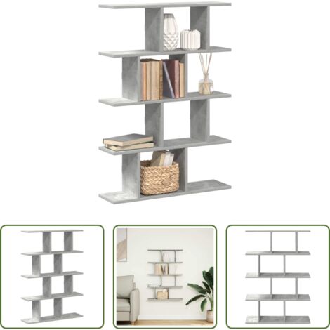 Mensola a cubo -  Mensola a Cubo da Muro 12 Scomparti Truciolato Grigio Cemento