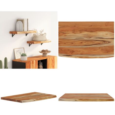 Mensola a Muro 50x30x2,5cm Rettangolare Legno Acacia Bordi Vivi - Mensola in legno - Acacia