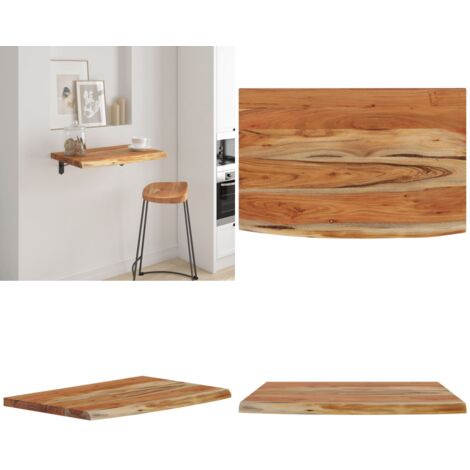 Mensola a Muro 60x40x3,8cm Rettangolare Legno Acacia Bordi Vivi - Ripiano in legno - Acacia