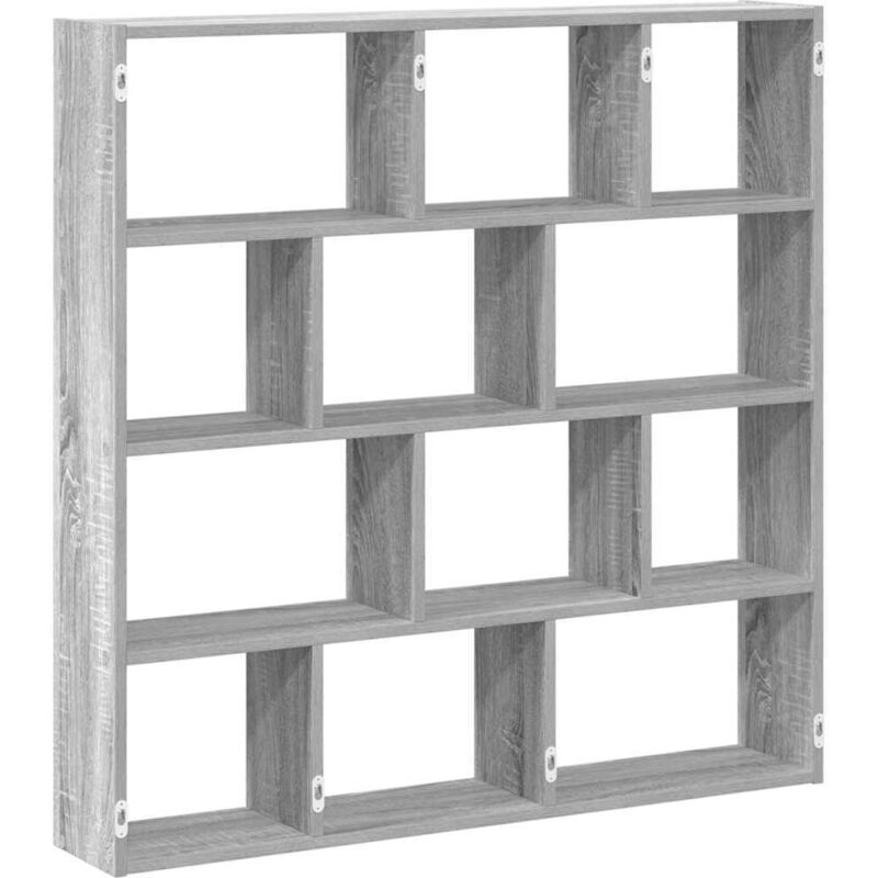 Vidaxl Mensola A Cubo Da Muro 12 Scomparti In Truciolato Sonoma Grigio
