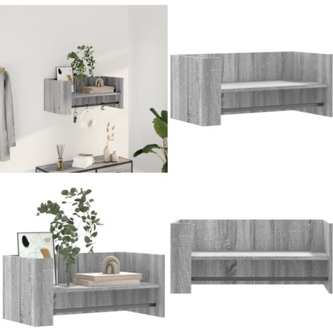 Mensola a Muro Grigio Sonoma 70,5x35x30,5 cm Legno Multistrato - Scaffale da parete - Armadio da parete