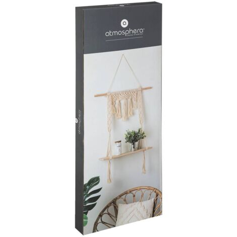 Mensola a muro mio avorio bianco macramè 60x80cm - Atmosphera créateur d'intérieur