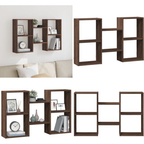 Mensola a Muro Rovere Marrone 96x18x60 cm in Truciolato - Scaffale a parete - Truciolato