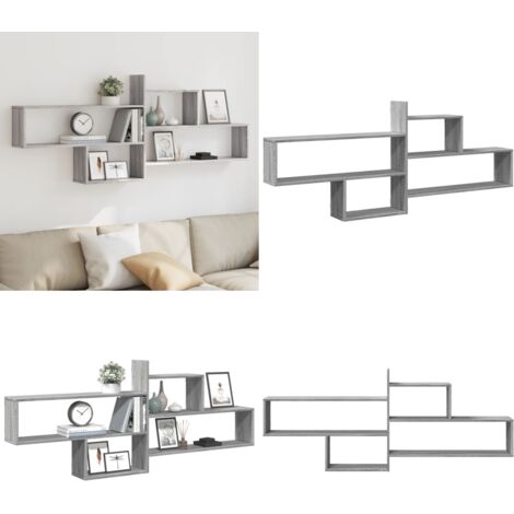Mensola a Parete Grigio Sonoma 167,5x18x68 cm in Truciolato - Scaffale a parete - Mensola in truciolato