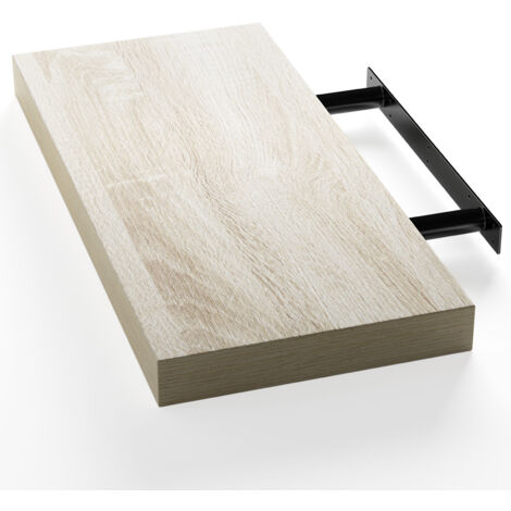 Mensola a parete mobile pensile libreria sospesa portaspezie da cucina mobiletto bagno 70cm Hochglanz schwarz (de)