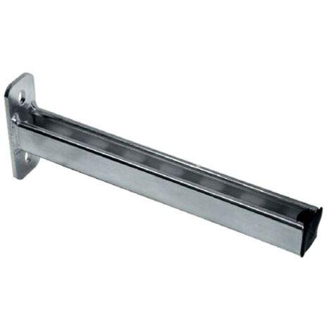 Mensola a parete saldata in profilo dim. 41x41x300 mm, piastra dim. 145x50x6 mm, asole / int 11x18 / 95 01M30041ZN