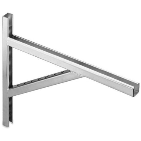 Mensola a squadro in acciaio zincata h= 275 mm  l= 370 mm RACCORDERIE METALLICHE