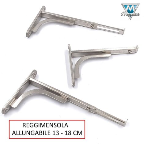 MENSOLA ALLUNGABILE ART.201 CM.13-18 NIKELATA PER CRISTALLI