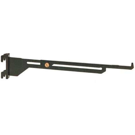 MENSOLA ALLUNGABILE ART.632 NERA PER CREMAGLIERA ART.620  LUNGHEZZA VARIABILE DA 15 A 25 CM