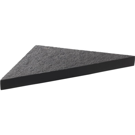Mensola angolare in pietra naturale - 24 x 24 cm x 2,4 cm di spessore - roccia marina