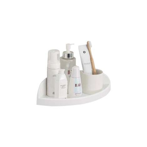 MENSOLA BAGNO ANGOLARE IN PP- - mm.227x227x71 - colore bianco - 3 pezzi AGLAIA