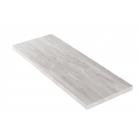 Mensola bagno porta lavabo da appoggio 120x46x3,8  cm tortora - Metz - Mensola