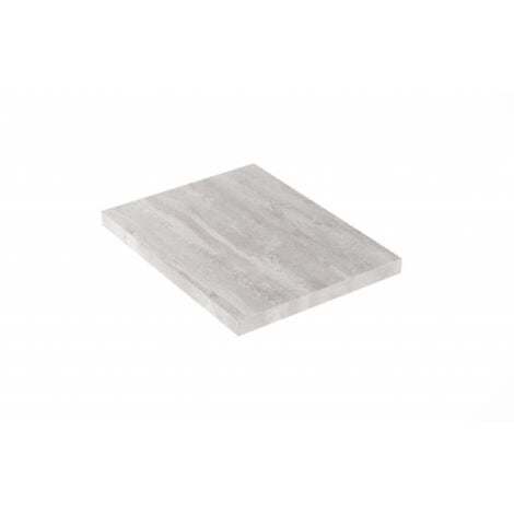 Mensola bagno porta lavabo da appoggio 60x46x3,8  cm tortora - Metz - Mensola
