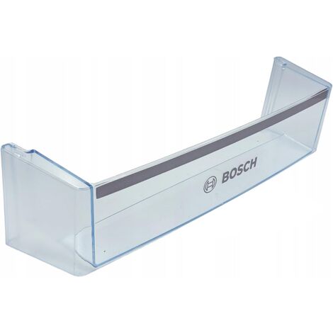 Mensola Balconcino Porta Bottiglie per Frigorifero Bosch Siemens Neff, Dimensioni: 460x120x112 (mm) Colore Trasparente con Logo