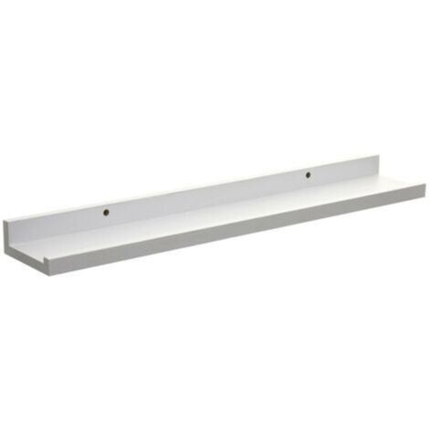 Mensola bianca a cornice, 58x10x4 cm