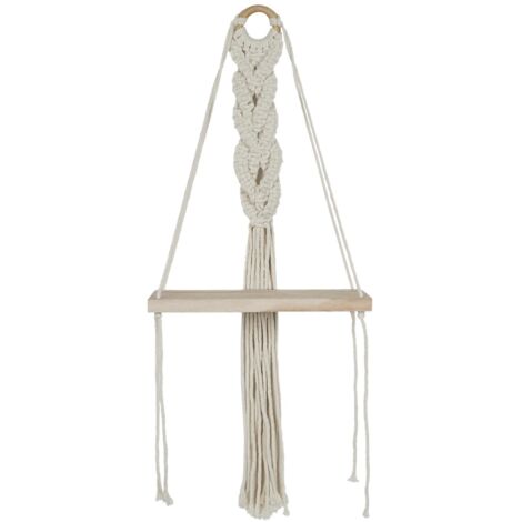Mensola Boho piccola in macramè BEIGE