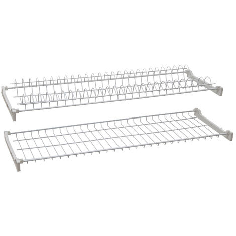 Mensola Colapiatti Acciaio Crom Con Supporti 56 Cm - 6 Cp