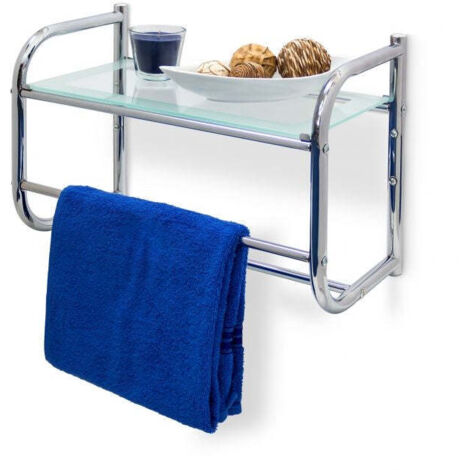 Mensola da bagno con portasciugamani