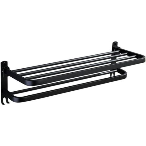 Mensola da bagno Mensola da muro WC Bagno Cucina Scaffale da bagno senza perforazione Mensola da appendere a parete Cesto portaoggetti multifunzionale (50 cm)