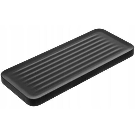 Mensola da bagno nera con viti 30,1x13,1x3,7 cm APO