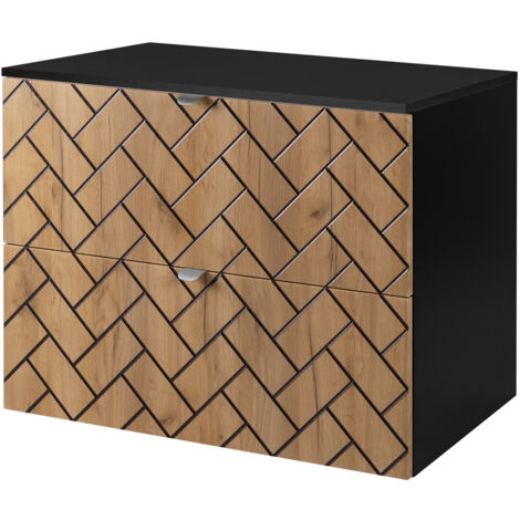 Mensola da bagno, Rovere Artigianale Dorato, 20 x 60,7 x 44,4 cm
