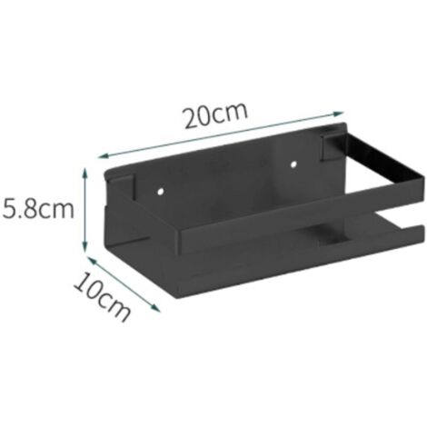 Mensola da cucina in acciaio inox senza fori, alta 20 cm, universale per bagno e cucina.