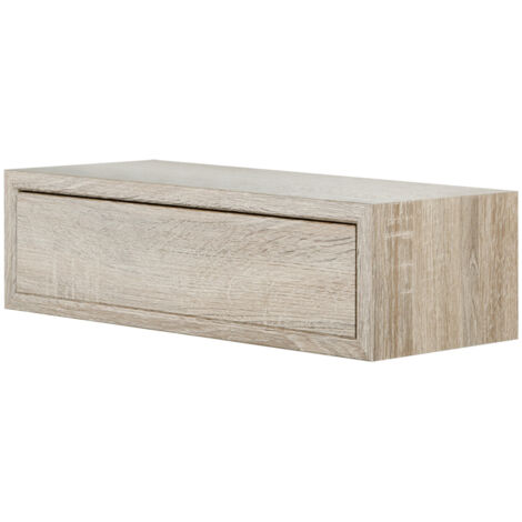 Mensola da Muro Lego con Cassetto Rovere Sagerau 45x13.4x20 cm Sanitec