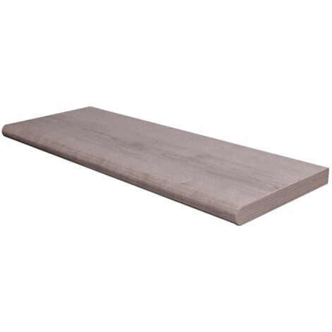 Mensola da muro sospesa in legno con bordo arrotondato fissaggio con tasselli a scomparsa -Noce / 60 x 20 x 1.8 cm